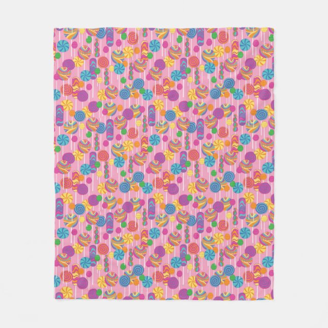 Couverture Polaire Motif de sucrerie de lucettes (Devant)