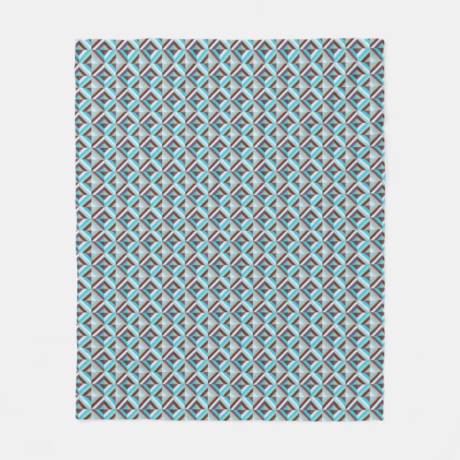 Couverture Polaire Motif de surface composée bleu et Brown (Devant)