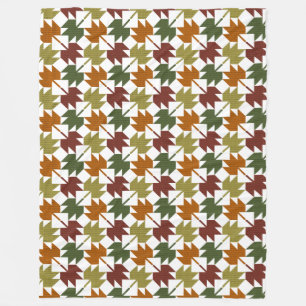 Couverture Polaire Motif de surface composée en feuille d'érable 1