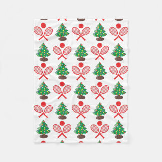 Couverture Polaire Motif de tennis de Noël