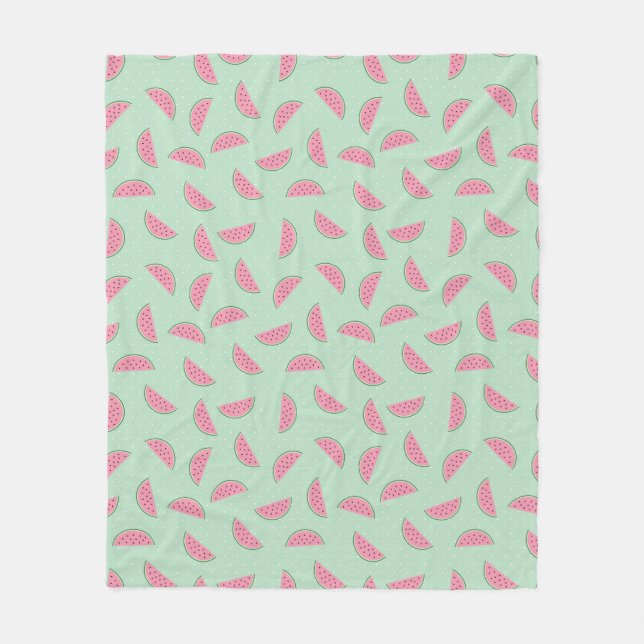 Couverture Polaire Motif d'éclaboussure de peinture de fruit tropical (Devant)