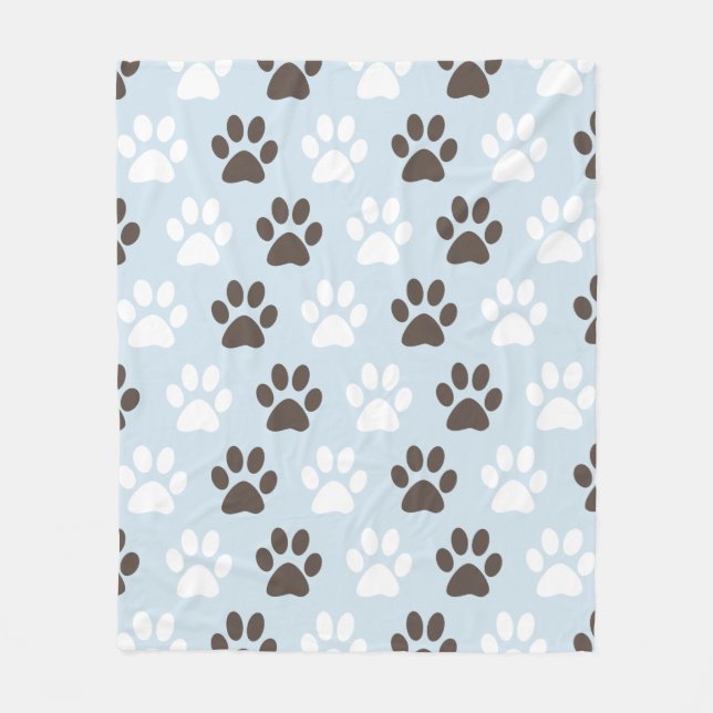 Couverture Polaire Motif d'empreinte de patte (Devant)