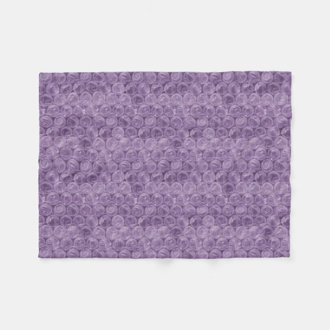 Couverture Polaire Motif d'enveloppement de bulle violette (Devant (Horizontal))