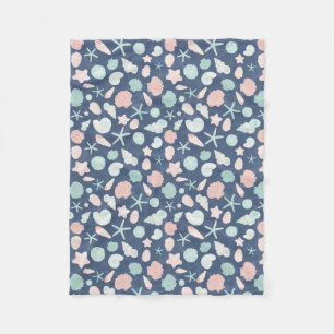 Couverture Polaire motif des coquillages