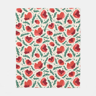 Couverture Polaire Motif des papillons rouges