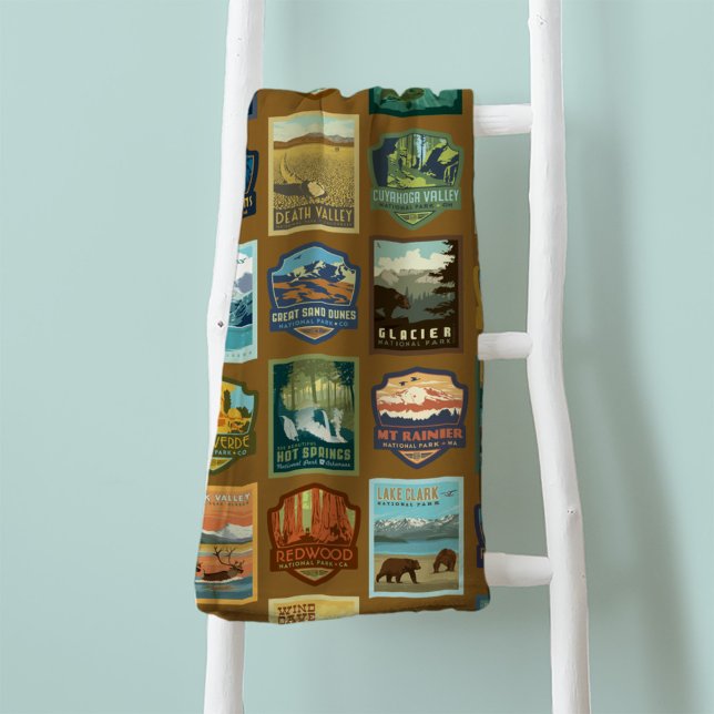 Couverture Polaire Motif des parcs nationaux (Créateur téléchargé)