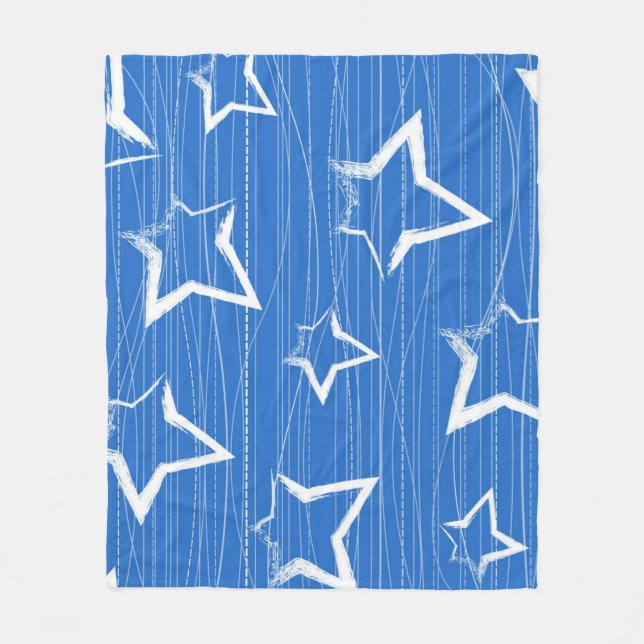 Couverture Polaire Motif d'étoiles (Devant)