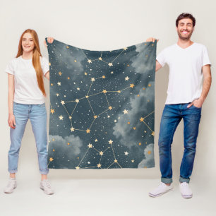 Couverture Polaire Motif d'étoiles de constellation céleste (4)