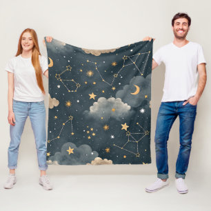 Couverture Polaire Motif d'étoiles de constellation céleste (5)