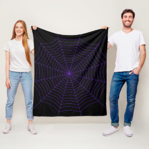 Couverture Polaire Motif d'Halloween violet noir