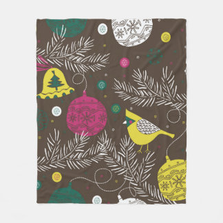Couverture Polaire Motif d'hiver de Noël