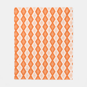 Couverture Polaire Motif diamant orange