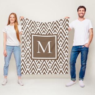 Couverture Polaire Motif diamant tendance moyen Brown Monogram Arrow