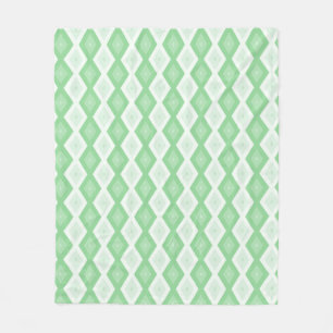 Couverture Polaire Motif diamant vert pomme
