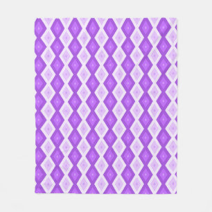 Couverture Polaire Motif diamant violet clair