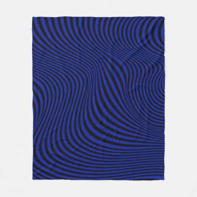 Couverture Polaire Motif d'illusion optique vague (Devant)