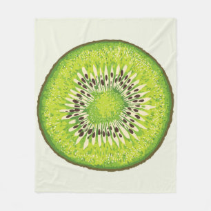 Couverture Polaire Motif d'illustration de tranche Kiwi
