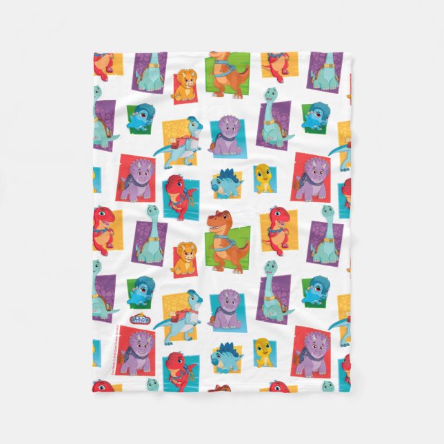Couverture Polaire Motif Dino Ranch (Devant)