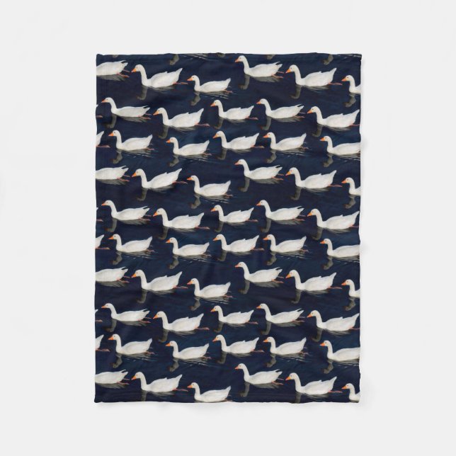 Couverture Polaire Motif d'oies (Devant)