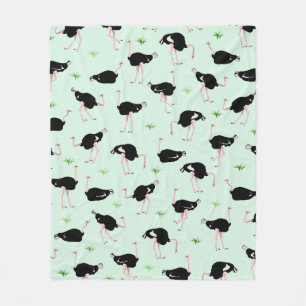 Couverture Polaire Motif d'Ostrich