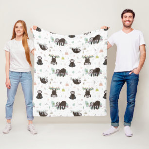 Couverture Polaire Motif doux somnolent de paresse