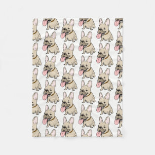 Couverture Polaire Motif drôle de bouledogue français