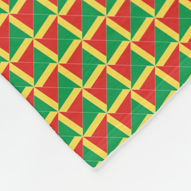 Couverture Polaire Motif du drapeau de la République du Congo (Coin)