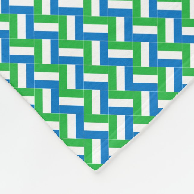 Couverture Polaire Motif du drapeau de la Sierra Leone (Coin)
