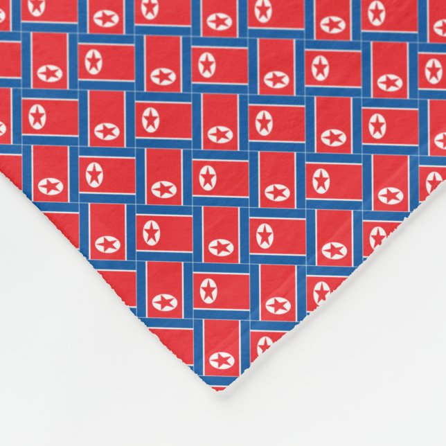 Couverture Polaire Motif du drapeau nord-coréen (Coin)