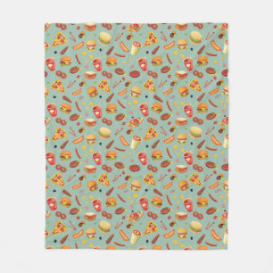 Couverture Polaire Motif élégant d'aliments de préparation rapide