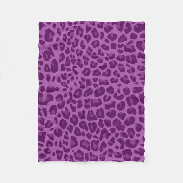 Couverture Polaire Motif empreinte de léopard violet Lilac (Devant)