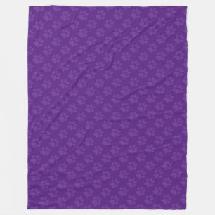 Couverture Polaire Motif Empreinte de patte pourpre