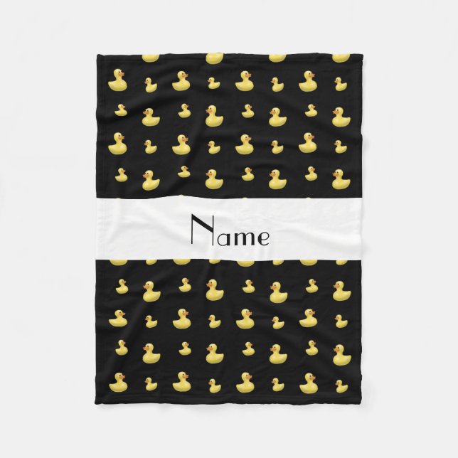 Couverture Polaire Motif en caoutchouc noir nommé personnalisé de (Devant)