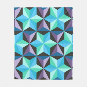 Couverture Polaire Motif en patchwork sans couture avec étoiles. âge 