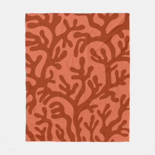 Couverture Polaire Motif en terre cuite esthétique Liquide Formes org