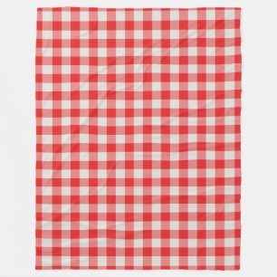 Couverture Polaire Motif En vichy chèque rouge classique