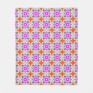 Couverture Polaire Motif ethnique avec des motifs marocains
