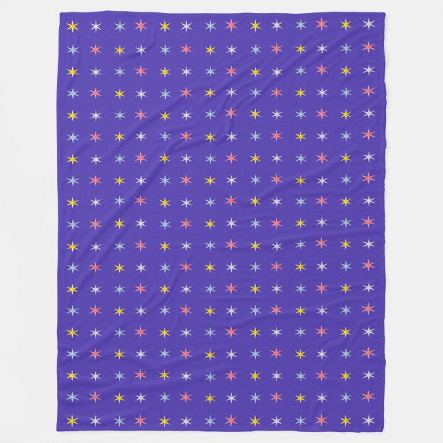 Couverture Polaire Motif étoile coloré (Devant)