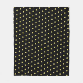Couverture Polaire Motif étoile noir et or élégant 