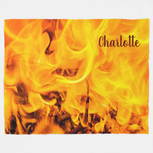 Couverture Polaire Motif Feu Et Flames