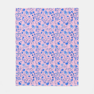Couverture Polaire Motif feuille 12.bw LPink BG