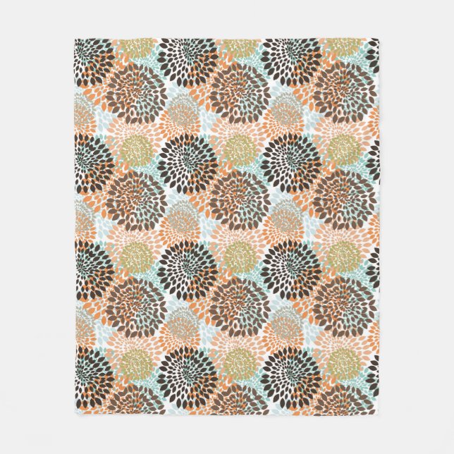 Couverture Polaire Motif floral 7 (Devant)