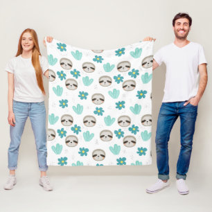 Couverture Polaire Motif floral de paresse douce