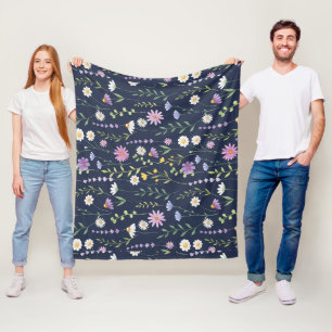 Couverture Polaire Motif floral de surface - Fleurs de mode de printe