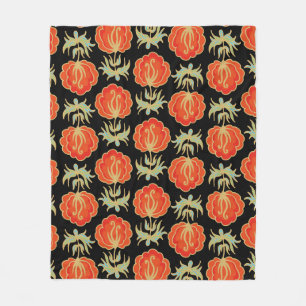 Couverture Polaire Motif floral incolore