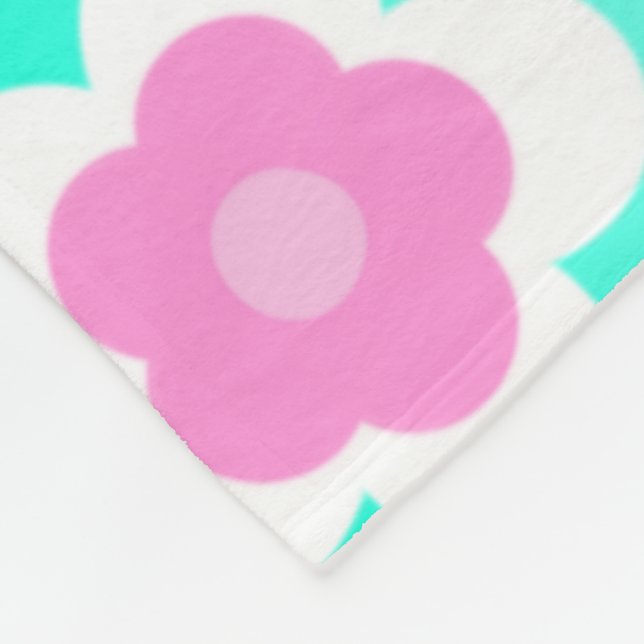 Couverture Polaire Motif floral pourpre dégradé printanier moderne (Coin)