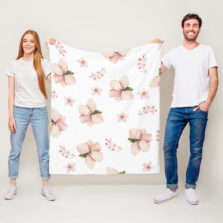 Couverture Polaire Motif floral sans couture à l'aquarelle douce