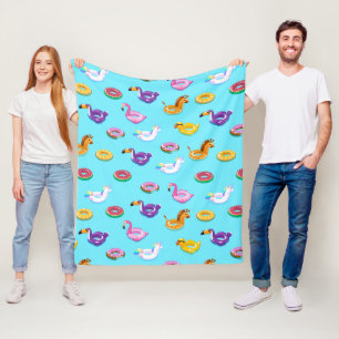 Couverture Polaire Motif flottant de la piscine d'été