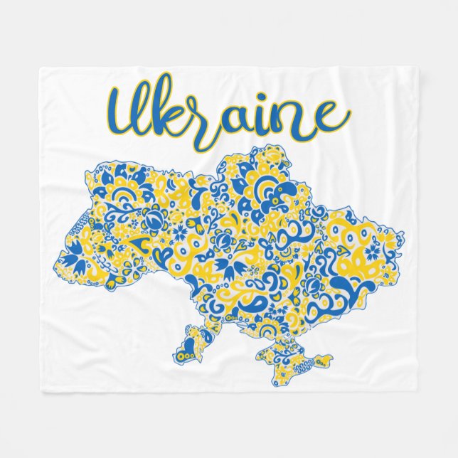 Couverture Polaire Motif folklorique et typographie ukrainienne (Devant (Horizontal))