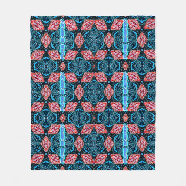 Couverture Polaire Motif futuriste fractal Pure Energy (Devant)